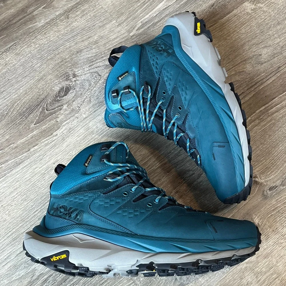 NWOB Hoka One One Kaha 2 GTX Blue Mid Hiking Boots Mens 12D UK 11.5 EU 46 2/3 - Picture 6 of 14